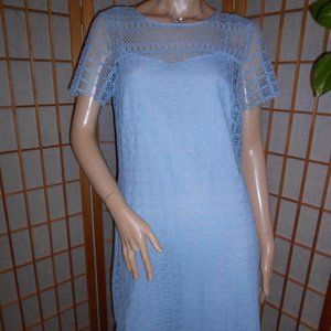 ANN TAYLOR LOFT Baby Blue Lace Dress * sz 6
